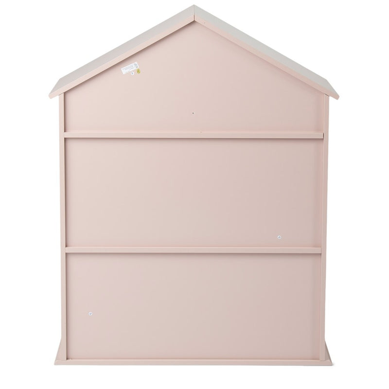 Bookshelf, House Shape - Light Pink