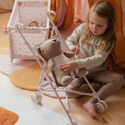 Doll's Stroller, Foldable - Pink Floral