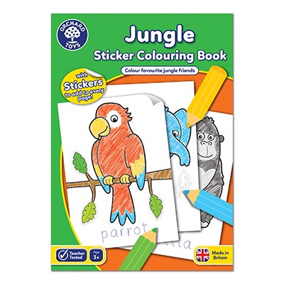 orchard toys - Sticker Colouring Book - Jungle (3+ Years) - swanky boutique malta