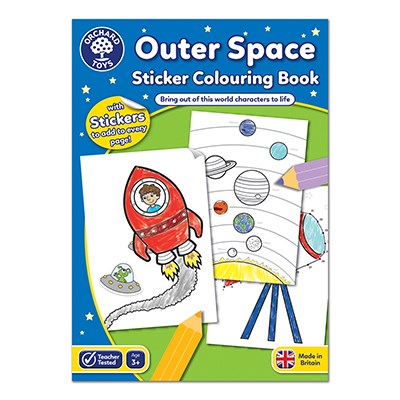 orchard toys - Sticker Colouring Book - Outer Space (3+ Years) - swanky boutique malta