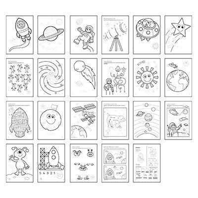 orchard toys - Sticker Colouring Book - Outer Space (3+ Years) - swanky boutique malta