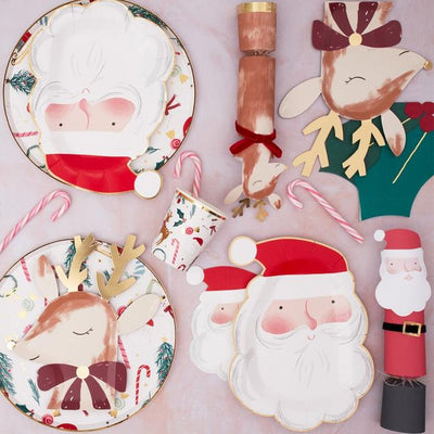 meri meri - christmas crackers large santa & reindeer - swanky boutique malta