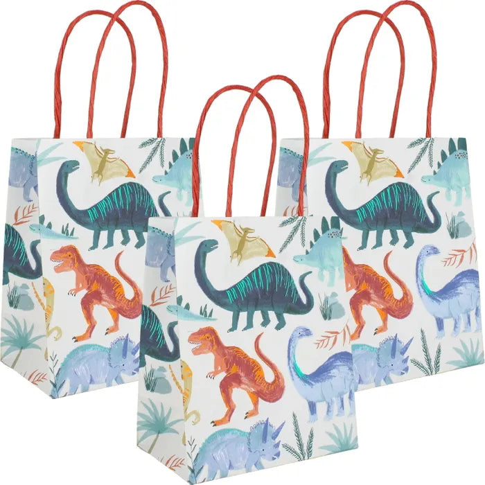 Party Gift Bags, 8 Pack - Dinosaur Kingdom