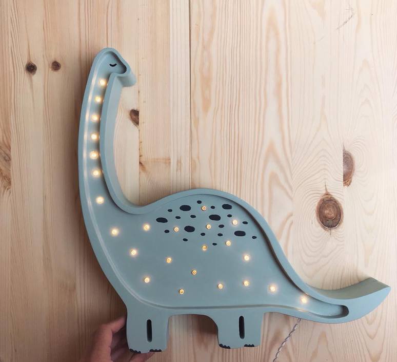 Lamp Night Light, Diplodocus - Prehistoric Blue