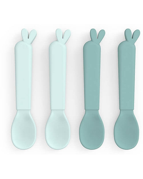 done by deer - cutlery spoons 4 pack set 100% pp blue - swanky boutique malta