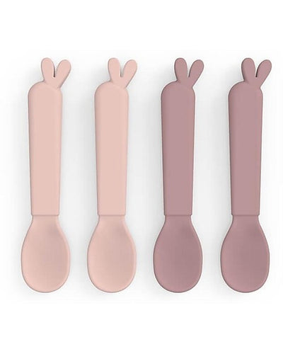 done by deer - cutlery spoons 4 pack set 100% pp powder pink - swanky boutique malta