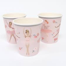 meri meri - party cups 8 pack ballerina - swanky boutique malta