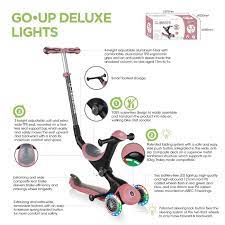 Globber - Scooter GO.UP Deluxe LED Lights Deep Pastel Pink - Swanky Boutique