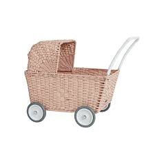 Strolley, Rattan - Rose Pink