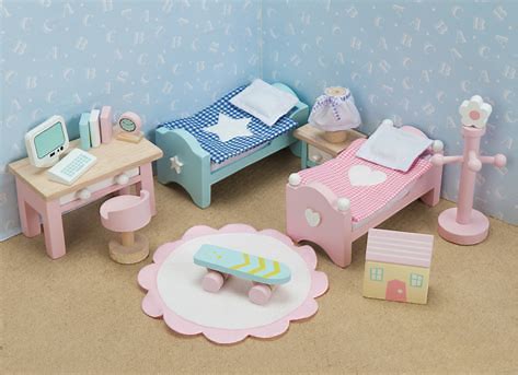 Le Toy Van - Dolls House Accessories 25 Pieces Daisylane Childrens Bedroom Furniture - Swanky Boutique