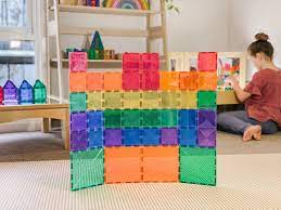 Magnetic Tiles, Pastel Rainbow - Square Expansion Pack (40 Pieces)