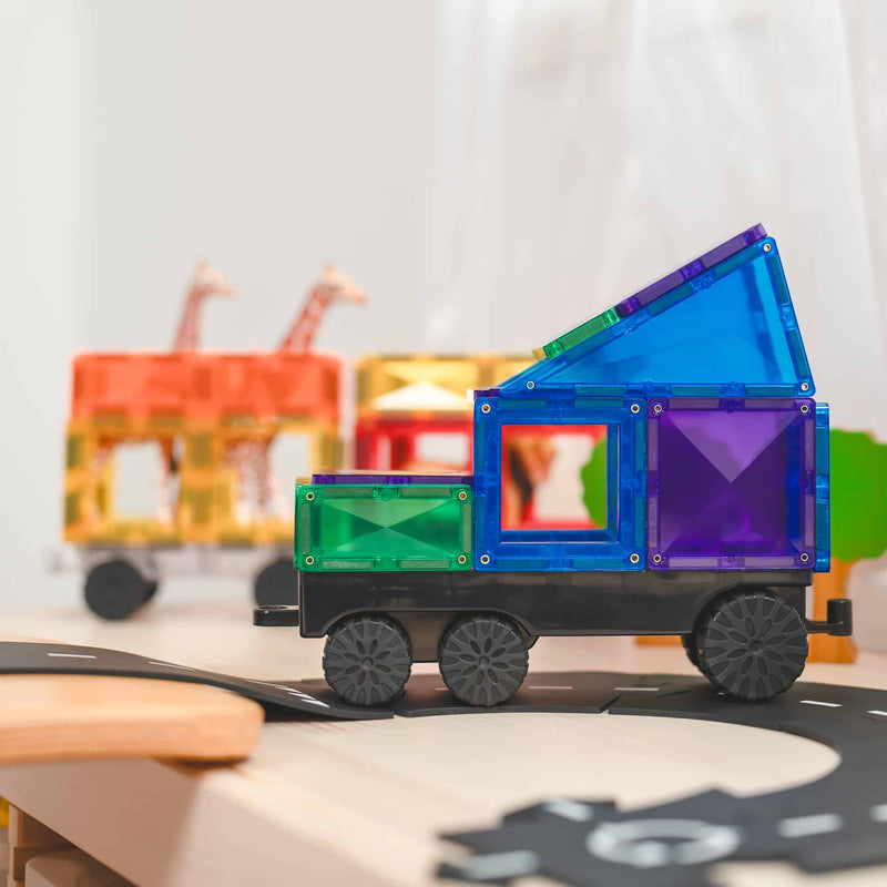 Connetix - Magnetic Tiles Rainbow Transport Pack (50 Pieces) - Swanky Boutique