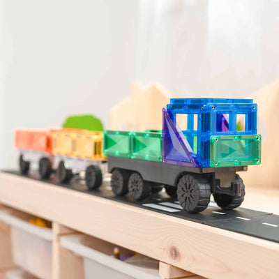 Connetix - Magnetic Tiles Rainbow Transport Pack (50 Pieces) - Swanky Boutique