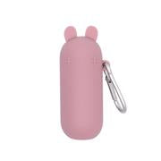 We Might Be Tiny - Straw Extra Wide + Travel Keepie Silicone Bunny Dusty Rose - Swanky Boutique
