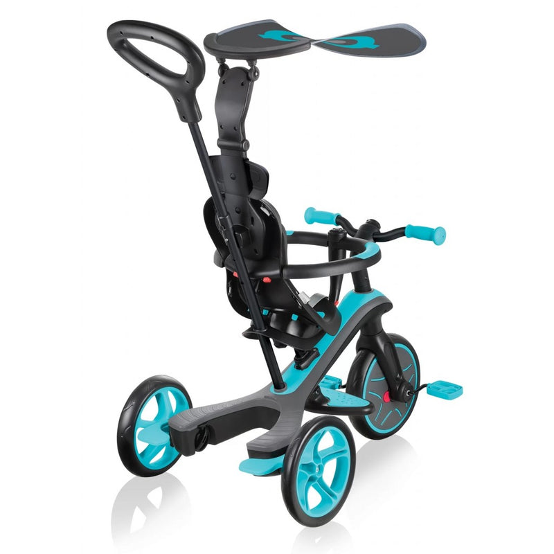 Globber - Tricycle 4-in-1 10 Months - 5 Years Explorer Teal - Swanky Boutique