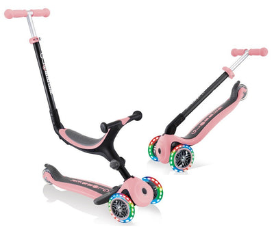 Globber - Scooter GO.UP Deluxe LED Lights Deep Pastel Pink - Swanky Boutique