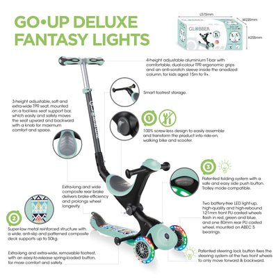  Globber - Scooter GO.UP Deluxe LED Lights Teal - Swanky Boutique