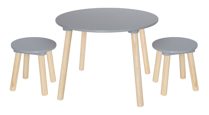 Jabadabado - Table and 2 Stools Grey - Swanky Boutique