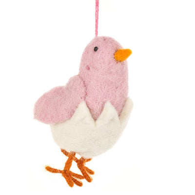 felt so good - easter tree hanging decoration felt pink shelly chick - swanky boutique malta