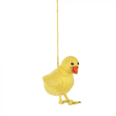 Easter Tree Hanging Decoration - Felt Yellow Chick