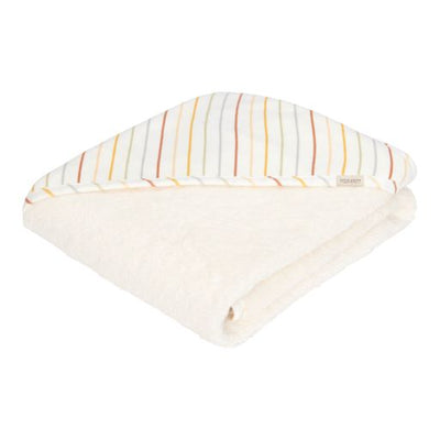 Little Dutch - Towel with Hood 75x75cm Vintage Sunny Stripes - Swanky Boutique