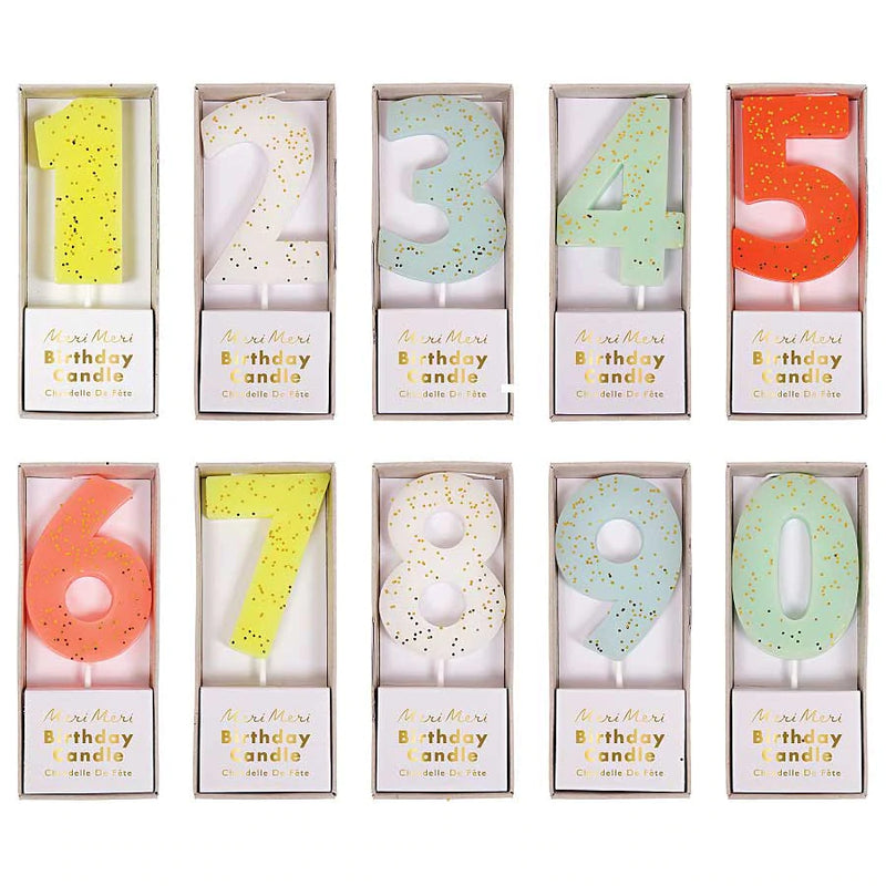 Candle, Number 6 - Coral