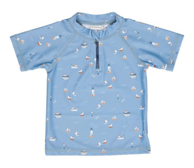 Little Dutch - Swim T Shirt Short Sleeves Sailors Bay Dark Blue UPF 50+ - Swanky Boutique