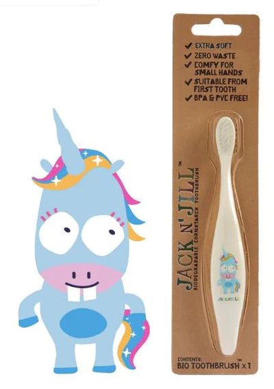 jack n' jill - toothbrush biodegradable unicorn - swanky boutique malta