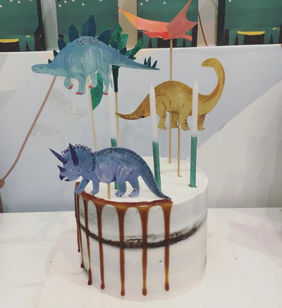 meri meri - cake toppers 6 pack dinosaur kingdom - swanky boutique malta
