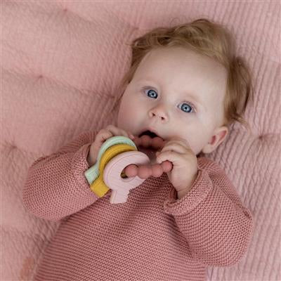 Little Dutch - Teething Toy Silicone Keys Pink - Swanky Boutique