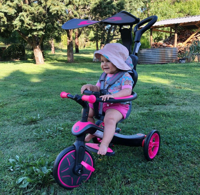 Globber - Tricycle 4-in-1 10 Months - 5 Years Explorer Pink - Swanky Boutique