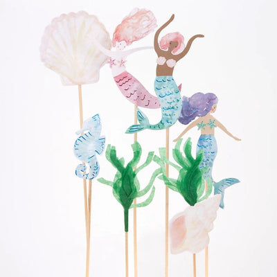 meri meri - cake toppers set of 7 mermaid - swanky boutique malta