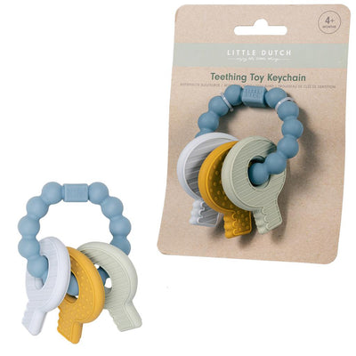 Teething Toy, Silicone Keys - Blue