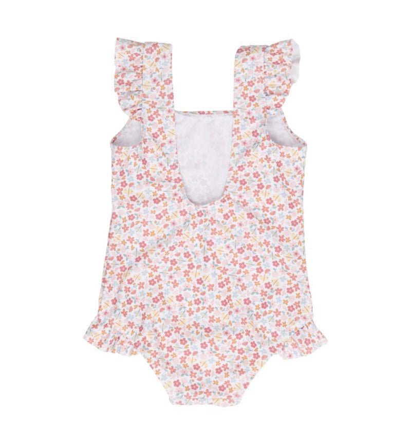 Little Dutch - Swimsuit Short Sleeves Ruffles Summer Flowers UPF 50+ - Swanky Boutique