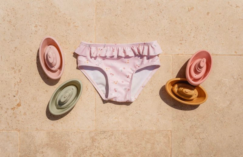 Little Dutch - Swim Pants Ruches Little Pink Flowers UPF 50+ - Swanky Boutique