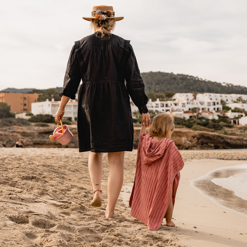 Little Dutch - Beach Poncho Cotton Blush Pink - Swanky Boutique