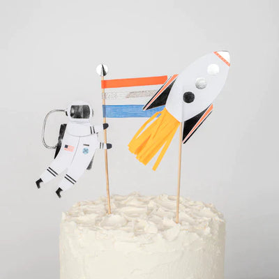 meri meri - cake toppers set of 2 space - swanky boutique malta