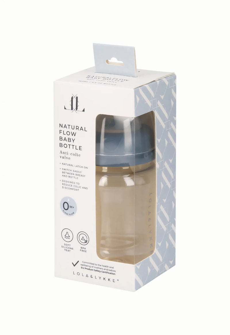 Baby bottle (180ml) (BPA Free) with non-collapsible teat