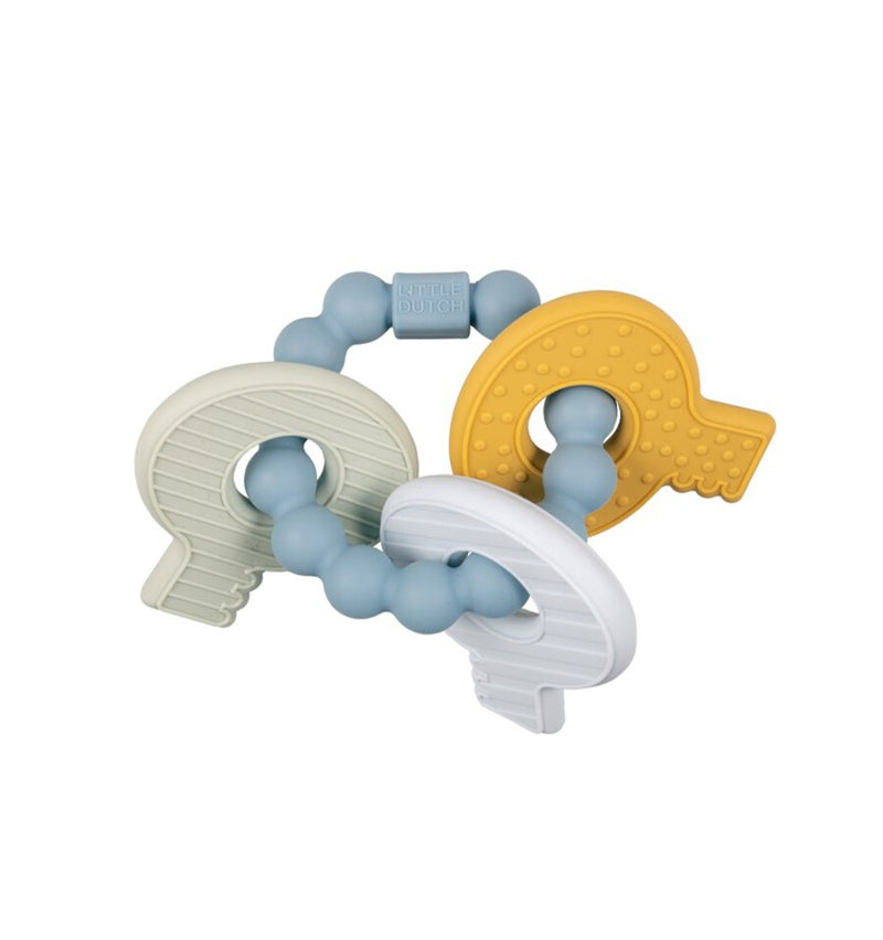 Little Dutch - Teething Toy Silicone Keys Blue - Swanky Boutique