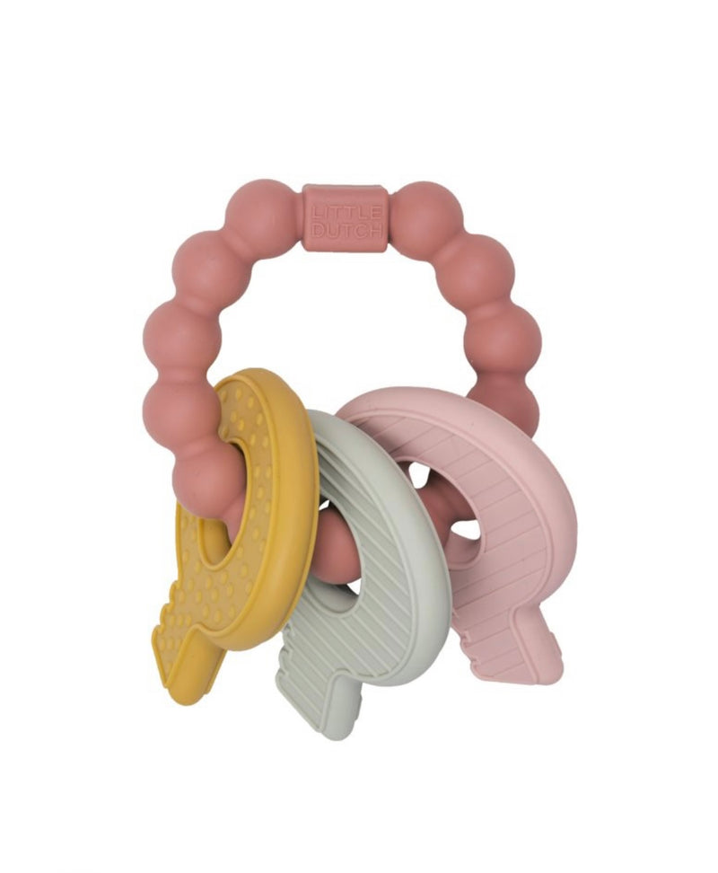 Little Dutch - Teething Toy Silicone Keys Pink - Swanky Boutique