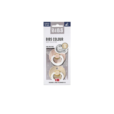 BIBS - Colour GLOW 2 PACK - Blush/Vanilla - Swanky Boutique