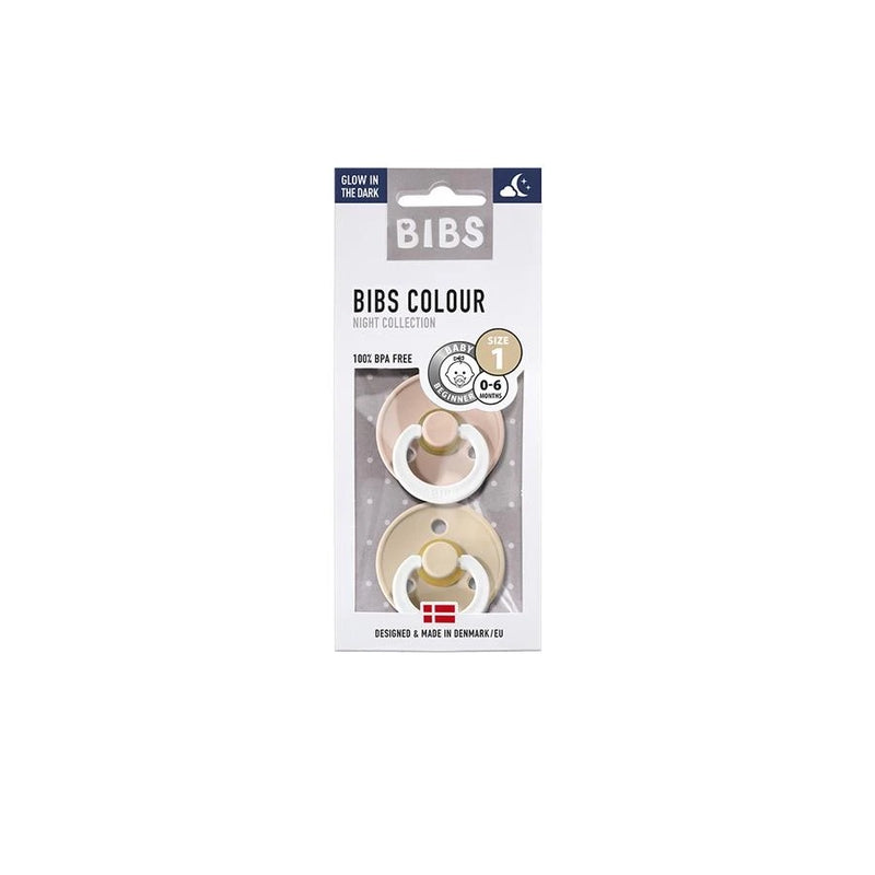 BIBS - Colour GLOW 2 PACK - Blush/Vanilla - Swanky Boutique