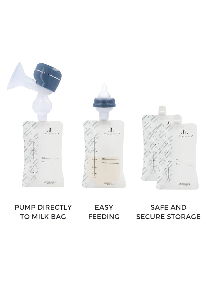 Breast Pump Accessories - Storage Bags with Adapter, 10 Pack