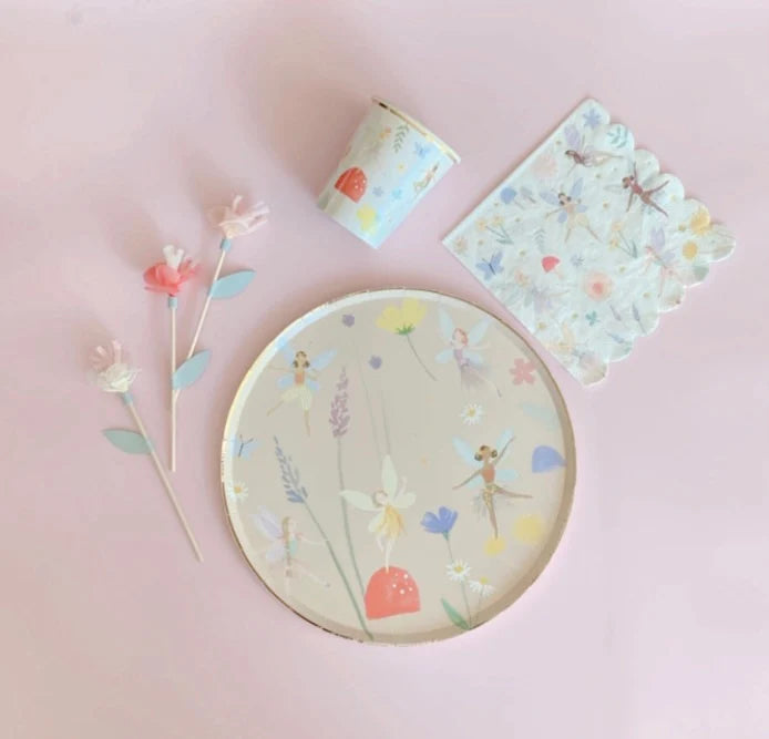 meri meri - plates fsc paper pack of 8 fairy - swanky boutique malta