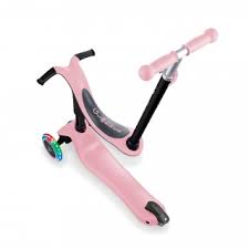 Globber - Scooter GO.UP Deluxe LED Lights Deep Pastel Pink - Swanky Boutique
