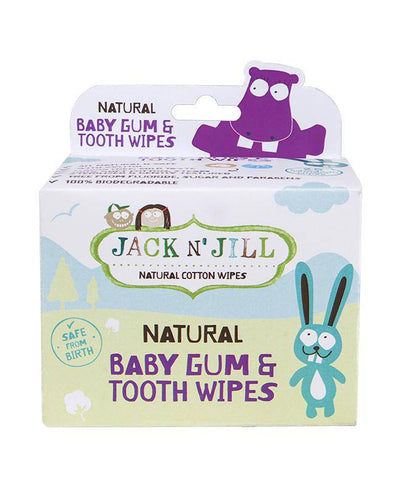 jack n' jill - baby gum & tooth wipes natural soft cotton - swanky boutique malta