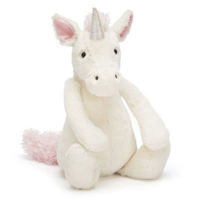 jellycat - soft toy bashful unicorn medium h31cm - swanky boutique malta