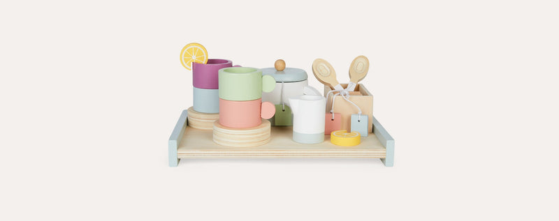 Kids Concept - Tea Set Wooden 21 Pieces - Swanky Boutique