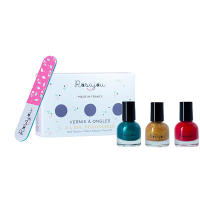 rosajou - Gift Set Incl 3 Nail Polishes & Nail File - Paon + Chéri + Madame - swanky boutique malta