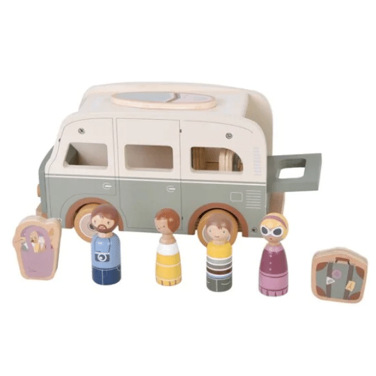 Vintage Campervan Incl 4 Figurines